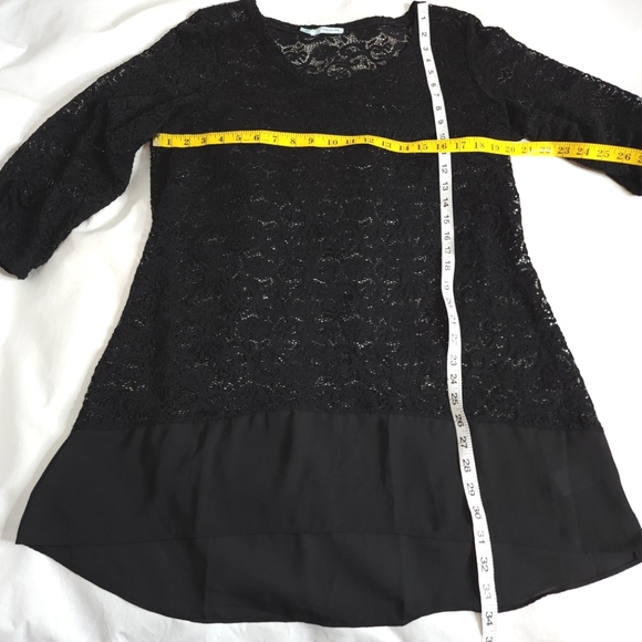 Maurices Women's Top Lace Black Tunic Coverup Size XL - Picture 5 of 12